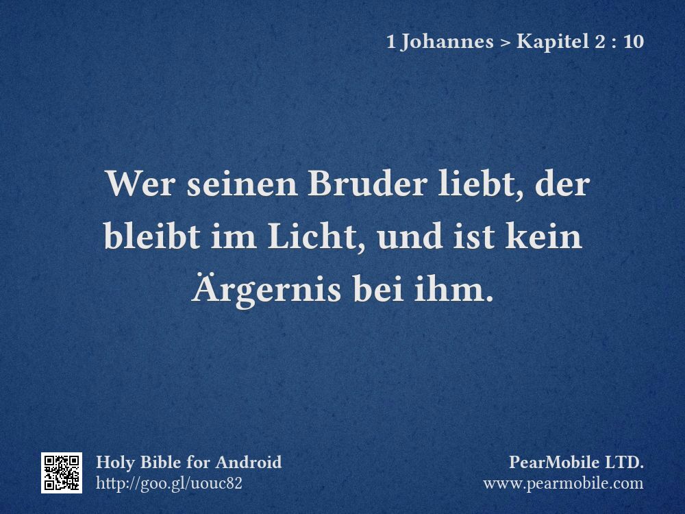 1 Johannes, Kapitel 2:10